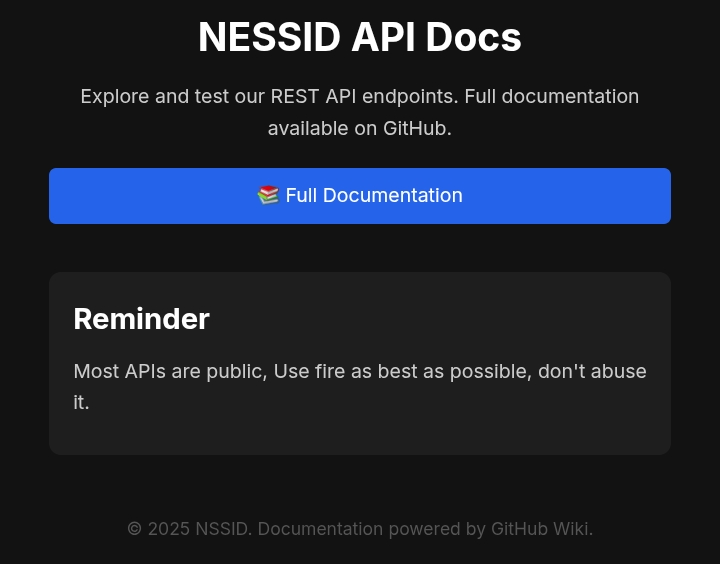 API NESSID Preview